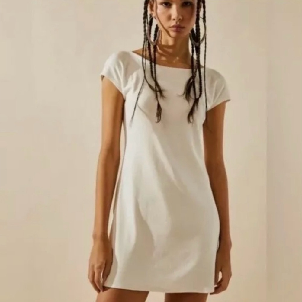 Free People Beach Rosalia Low Back Mini Dress, Size Large (v)